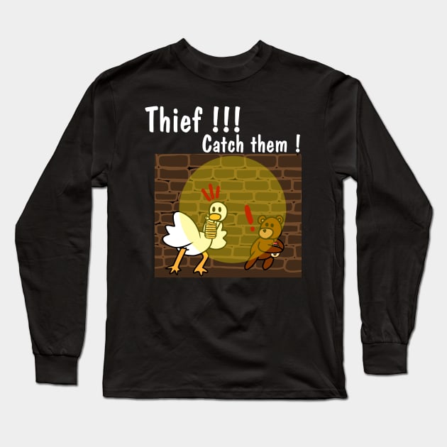 cute thief Long Sleeve T-Shirt by hi-special